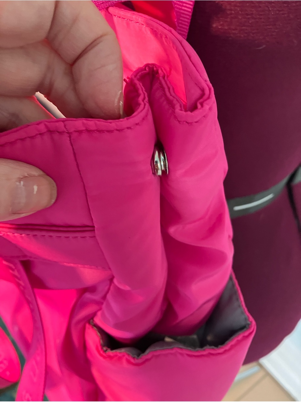 Madden Girl Hot Pink Nylon Tote Backpack - Picture 6 of 11